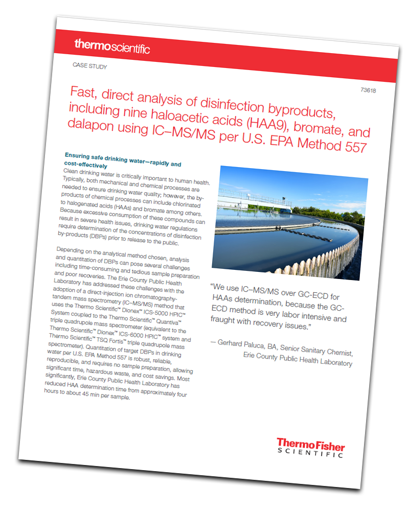 Fast, direct analysis of disinfection byproducts Separation Science